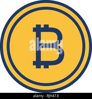 Bitcoin Vektor Icon Zeichen Symbol Vektor Illustration für den privaten und gewerblichen Gebrauch... Reinigen Sie trendige Symbol... Stock Vektor