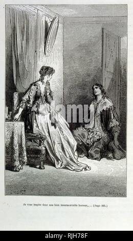 Illustration von Dore, 'Captain Fracasse" eine Figur aus der Commedia dell'Arte von Theophile Gautier Stockfoto