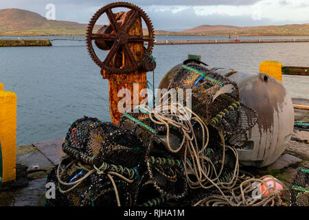 Angeln Kai auf Valentia Island, County Kerry, Irland Stockfoto