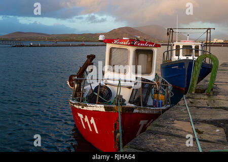 Angeln Kai auf Valentia Island, County Kerry, Irland Stockfoto