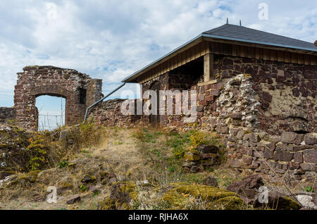 Burg Hohnstein Ruine in der deutschen Region Harz in der Nähe vom Dorf Neustadt Stockfoto