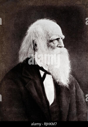 Porträt von William Cullen Bryant (1794-1878), US-Amerikanische romantische Dichter, Journalist und Zeitungsverleger, einschließlich der Herausgeber der New York Evening Post (c) Chris Hellier Sammlung Stockfoto