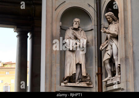 Piazzale degli Uffizi, Florenz, Italien, Europa Stockfoto