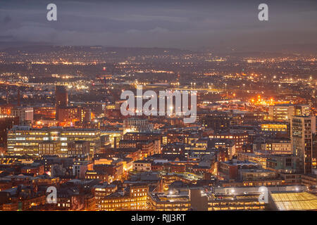 Manchester City Centre Skyline Blick über die Dächer von Salford 100 Greengate Stockfoto