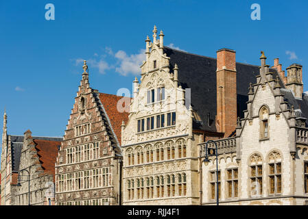 Der freien Schiffer Guild House an der Graslei im historischen Stadtzentrum von Ghent, Belgien Stockfoto