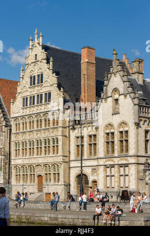 Der freien Schiffer Guild House an der Graslei im historischen Stadtzentrum von Ghent, Belgien Stockfoto