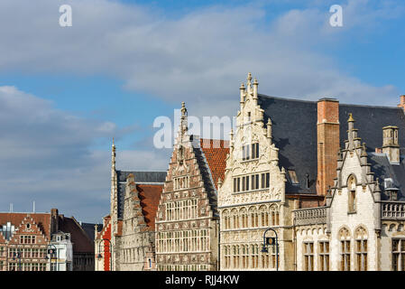 Der freien Schiffer Guild House an der Graslei im historischen Stadtzentrum von Ghent, Belgien Stockfoto