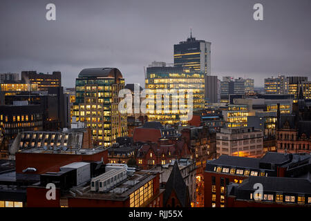 Blick von 125 Deansgate mit Blick auf die King Street Stockfoto