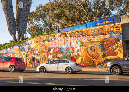 Chicano Park. Barrio Logan, San Diego, Kalifornien, USA. Stockfoto