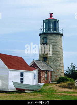 Monhegan Island Light, Mane, USA. Stockfoto