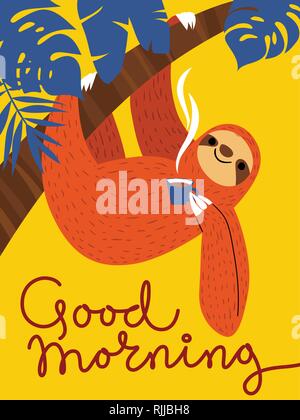 Vektor Karte mit Trägheit und Kaffee Tasse Stock Vektor