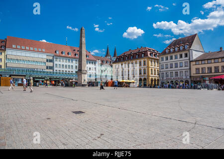 Würzburg, Deutschland - ca. August, 2018: Der Marktplatz von Würzburg in Deutschland Stockfoto