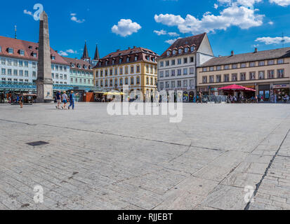 Würzburg, Deutschland - ca. August, 2018: Der Marktplatz von Würzburg in Deutschland Stockfoto