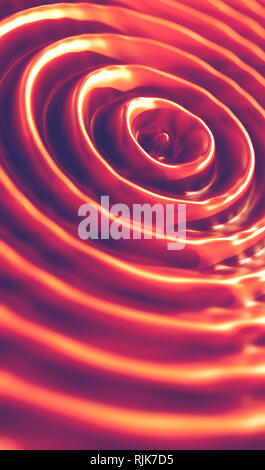 Abstrakte Welle Kreis Hintergrund. Geometrische und organische Oberfläche detail. 3D-Darstellung Stockfoto