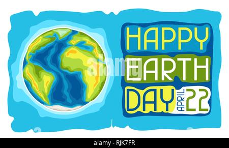 Happy Earth Day Karte. Stock Vektor