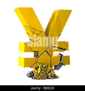 Konzept der Bank und Finanz- und Konkurs. Abwertung der Währungen der Welt Stockfoto