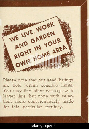 . Beckert's Garten jährliche: 1949. Baumschulen (Gartenbau) Pennsylvania Pittsburgh Kataloge; Baumschulen Pennsylvania Pittsburgh Kataloge; Blumen Samen Pennsylvania Pittsburgh Kataloge, Leuchtmittel (Pflanzen) Pennsylvania Pittsburgh Kataloge; Gräser, Samen Pennsylvania Pittsburgh Kataloge. . Bitte beachten Sie, dass diese Bilder sind von der gescannten Seite Bilder, die digital für die Lesbarkeit verbessert haben mögen - Färbung und Aussehen dieser Abbildungen können nicht perfekt dem Original ähneln. extrahiert. Beckert Same Store; Henry G. Gilbert Baumschule und Saatgut Handel Katalog Kollektion. Pittsburg Stockfoto