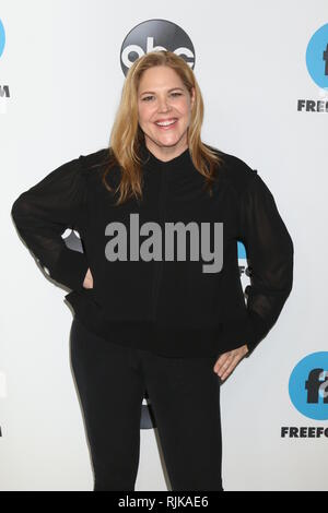 Februar 5, 2019-Pasadena, CA, USA - LOS ANGELES - FEB 5: Mary McCormack am Disney ABC Fernsehen Winter Presse Tour Photo Call im Langham Huntington Hotel am 5. Februar 2019 in Pasadena, CA (Credit Bild: © Kay Blake/ZUMA Draht) Stockfoto