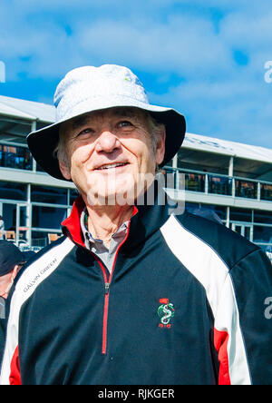 Monterey, USA. 06 Feb, 2019. PEBBLE BEACH, Kalifornien - Februar 06: Bill Murray ist während der 3M Celebrity Challenge bei AT&T Pebble Beach - morgens gesehen am Februar 06, 2019 in Pebble Beach, Kalifornien. Foto: Chris Tuite/imageSPACE Credit: Imagespace/Alamy leben Nachrichten Stockfoto