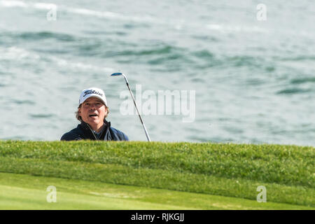 Monterey, USA. 06 Feb, 2019. PEBBLE BEACH, Kalifornien - Februar 06: Clay Walker ist während der 3M Celebrity Challenge bei AT&T Pebble Beach - morgens gesehen am Februar 06, 2019 in Pebble Beach, Kalifornien. Foto: Chris Tuite/imageSPACE Credit: Imagespace/Alamy leben Nachrichten Stockfoto