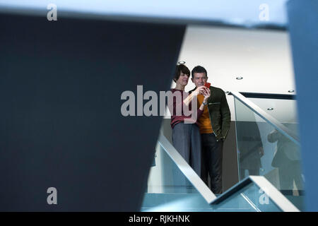 Madrid, Spanien. 06 Feb, 2019. Antonio Banderas auf einer Pressekonferenz des Teatro del Soho Caixabank auf des Musicals "A Chorus Line". Madrid, 06.02.2018 | Verwendung der weltweiten Kredit: dpa/Alamy leben Nachrichten Stockfoto