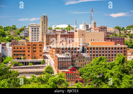 Lynchburg, Virginia, USA Downtown Skyline am Nachmittag. Stockfoto