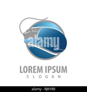 Computer Maus logo Konzept Design. Symbol grafische Vorlage element Vektor Stock Vektor
