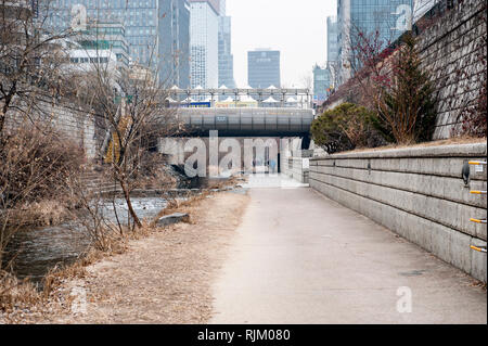 Seoul, Südkorea. - Cheong Gye Cheon-Stream Stockfoto