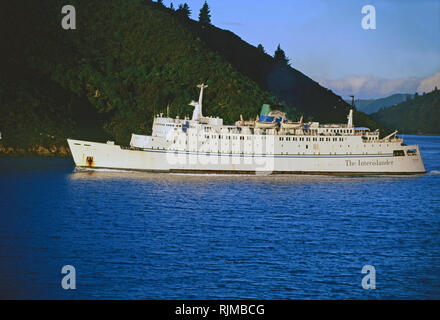 Interislander Fähre, geht zwischen Nord- und Südinsel, Neuseeland Stockfoto