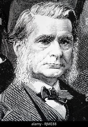 Abbildung: Thomas Henry Huxley (1825-1895), englischer Biologe in der vergleichenden Anatomie spezialisiert hat. Er ist als Darwin's Bulldog für seine Befürwortung von Charles Darwins Theorie der Evolution bekannt. Stockfoto