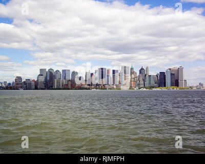 Manhattan, vom Hudson River, New York, USA Stockfoto