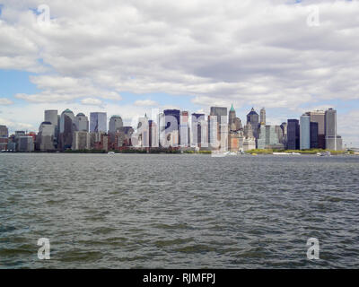 Manhattan, vom Hudson River, New York, USA Stockfoto