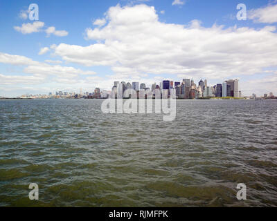 Manhattan, vom Hudson River, New York, USA Stockfoto