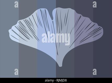 Ginkgo Blatt vector Hintergrund in eine bunte Palette Stock Vektor