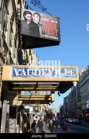 Sam Shepard True West im Varieté Theater auf der Faser in Westminster, London, UK Stockfoto