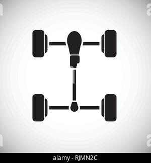 Auto Räder base Symbol auf weißem Hintergrund für Grafik- und Webdesign, modernen einfachen Vektor unterzeichnen. Internet Konzept. Trendy Symbol für Web site Design web-Taste oder mobile App. Stock Vektor