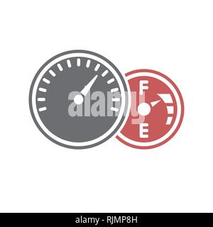 Auto Dashboard Symbol auf weißem Hintergrund für Grafik- und Webdesign, modernen einfachen Vektor unterzeichnen. Internet Konzept. Trendy Symbol für Web site Design web-Taste oder mobile App. Stock Vektor
