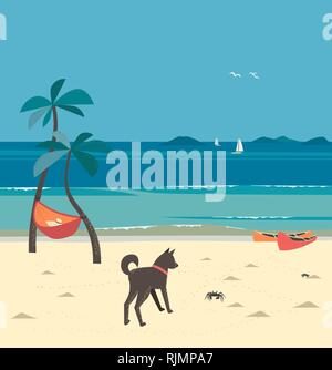 Urlaub Urlaubszeit Meer reisen Freizeit Stock Vektor