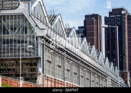 Vereinigtes Königreich Großbritannien England London Lambeth South Bank Waterloo Bahnhof Bahn National Rail Network zentralen Endstation Exterior Zug s Stockfoto