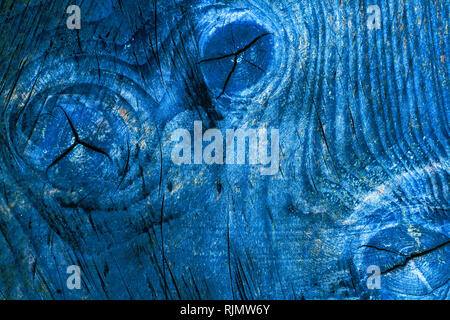 Einfache natürliche Holz Wand plank Textur Hintergrund in blauer Farbe mit natürlichen Holzmaserung Oberfläche Muster und Unvollkommenheiten. Stockfoto