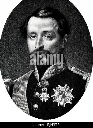 Abbildung: Napoleon III (1808 - 1873), Kaiser der Franzosen von 1852 bis 1870 und als Louis-Napoleon Bonaparte, der Präsident von Frankreich von 1848 bis 1852. Er war der einzige Präsident der Französischen Zweiten Republik und der Gründer des zweiten französischen Kaiserreichs. Stockfoto