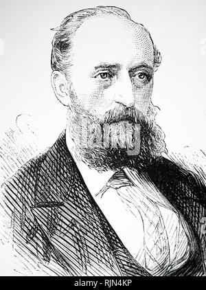 Abbildung: William Ernest Powell Giles (1835 - 1897), bekannt als Ernest Giles; Australian Explorer, die fünf große Expeditionen in Zentral- Australien led Stockfoto