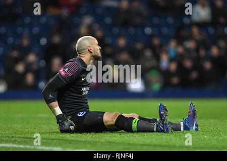 6. Februar 2019, West Bromwich, West Bromwich, England; Emirates FA Cup, 4.Runde replay, West Bromwich Albion vs Brighton; David Button (27) von Brighton Credit: Phil Westlake/News Bilder, Englische Fußball-Liga Bilder unterliegen DataCo Lizenz Stockfoto