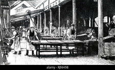 Eine Gravur, die Fabrik die Huntley & Palmer's, Lesen. Vom 19. Jahrhundert Stockfoto
