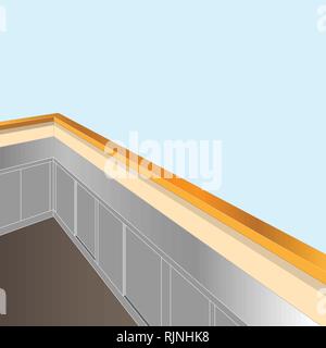 Counter bar isoliert auf Verlaufshintergrund, Lebensmittelgeschäft, Bar Cafe Bier Cafeteria Fast Food Counter Schreibtisch eingerichtet. Vector Illustration Stock Vektor