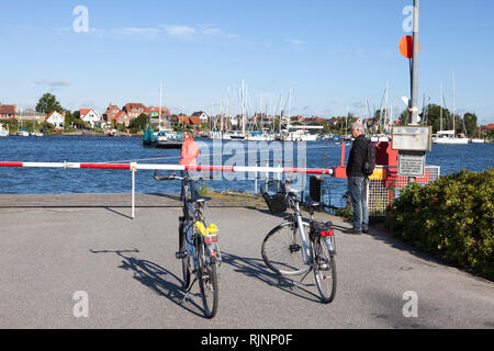 Blick über die Schlei von Sundsacker zu Arnis, Schleswig-Holstein, Deutschland, Europa Stockfoto