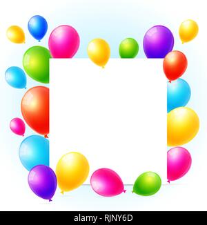Feier Hintergrund Vektor mit bunten Luftballons Stock Vektor