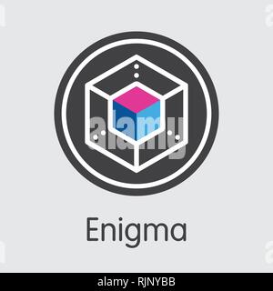 Ger - Enigma. Das Logo der virtuellen Währung oder Markt Emblem. Stock Vektor