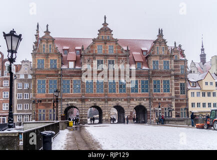Zielona Brama (grünes Tor) Flämische manieristischen Stil, von regnier von Amsterdam 1568, Długi Targ, Langer Markt, Danzig, Polen Stockfoto