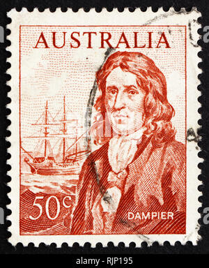 Australien - ca. 1971: einen Stempel in den Australien gedruckten zeigt William Dampier und Roebuck Segelschiff, ca. 1971 Stockfoto